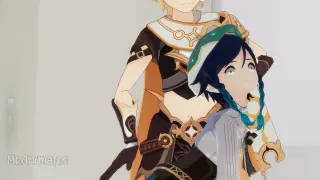 Venti is gay for Aether || Genshin Impact Animation MMD