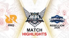 RRQ vs Rebellion Zion HIGHLIGHTS MPL ID S11  RBL vs RRQ