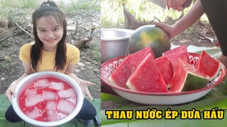 Làm thau nước ép dưa hấu siêu to không cần máy ép | Lizakyo