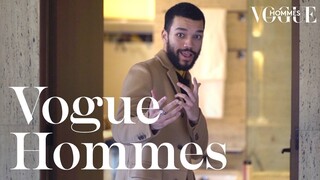 The rising star Justice Smith prepares for the Prada show | Getting Ready | Vogue Hommes