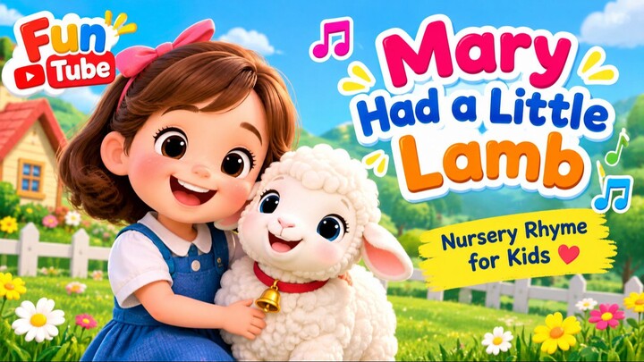 Mary Had a Little Lamb | Nursery Rhymes & Kids Songs 玛丽有只小羊羔
