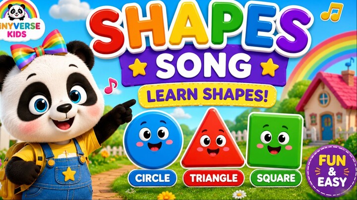 Shapes Song for Kids 🔺🔵🟩 | Learn Shapes with Penny Panda