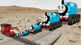 Big & Small Thomas the Tank Engine with BTR Wheels vs Choo-Choo Charles Train | BeamNG.Drive
