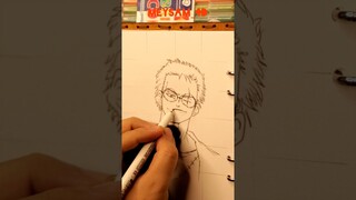 Drawing zoro 💁🏼😶‍🌫️. [One Piece]#satisfying  #asmr   #asmr  #zoro