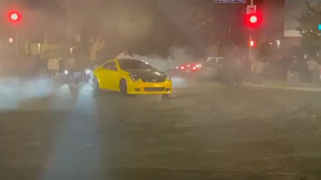 Yellow beast, burning tires, and pure adrenaline. 🔥💨 When the streets become the playground.