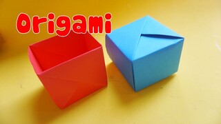 Cách làm hộp quà bằng giấy cực dễ - Cách Gấp Hộp Quà đơn giản Gấp giấy Origami -hộp bằng giấy a4