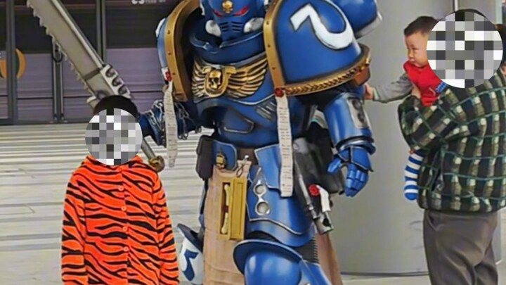 When I hit the streets in a 2-meter-tall Space Marine cosplay, turning heads everywhere