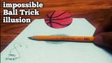 Cool Drawing  3D Ball Art  Trick illusion