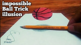 Cool Drawing  3D Ball Art  Trick illusion