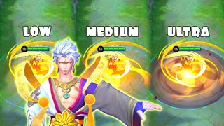 Vale Supernal Tempest Collector Skin in Different Graphics Settings | MLBB