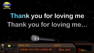THANK YOU FOR LOVING ME (KARAOKE) by bon jovi