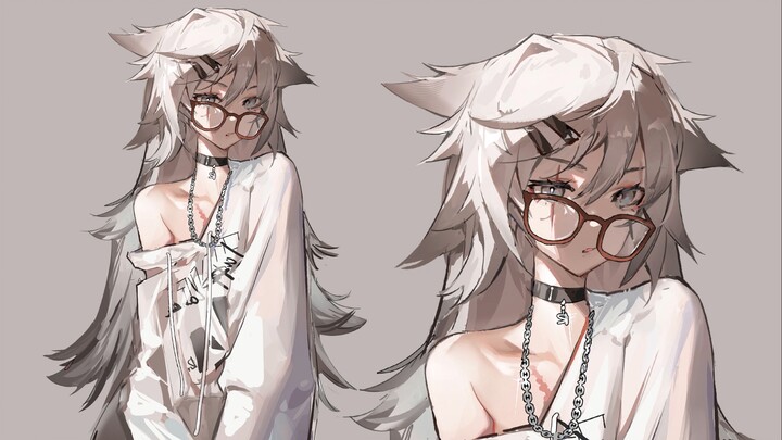 [Lapland dynamic wallpaper] The old and slippery Lapland dog, the sweater and glasses are so cute