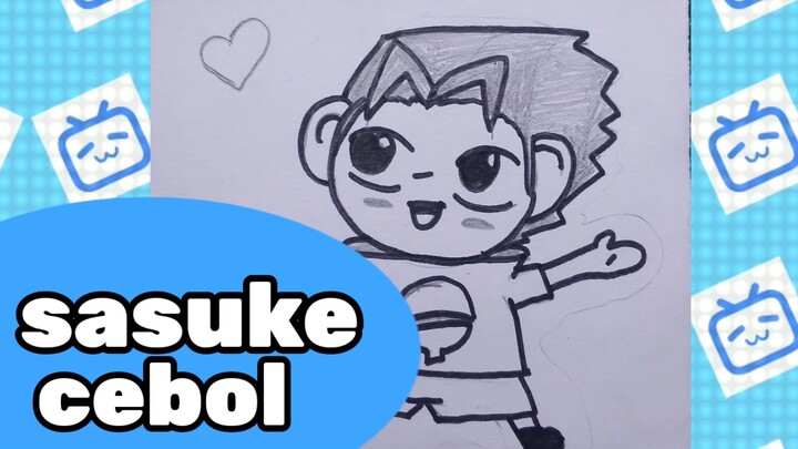 MENGAMBAR Sasuke cebol dari anime NARUTO