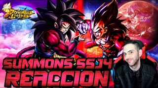 SUMMONS A GOKU Y VEGETA SSJ4 REACCION!! DRAGON BALL LEGENDS