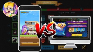 Android vs PC Playing Blockman GO Bedwars!! 🤔😮😅[BlockmanGo:BlockyMods]
