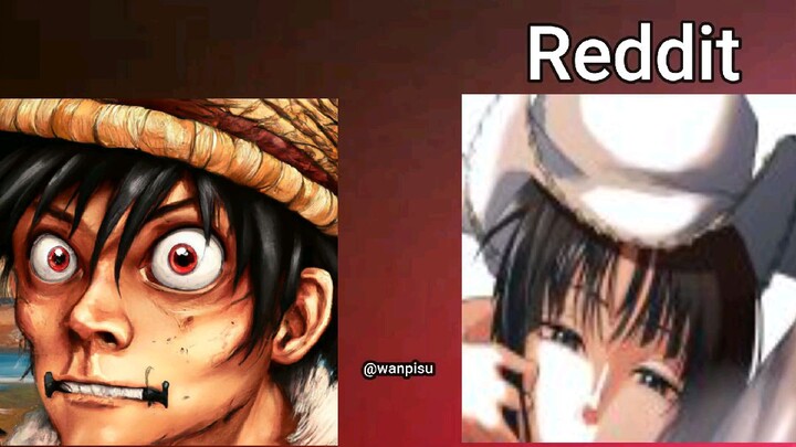 Anime VS Reddit Reaction One Piece | (the rock reaction meme reference)