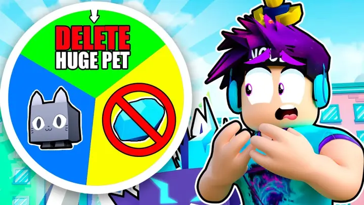 DELETE A Huge Pet or Lose EVERYTHING in Pet Simulator X! (Wheel challenge)😈