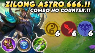 ZILONG ASTRO 666.!! COMBO NO COUNTER.? MAGIC CHESS MOBILE LEGENDS