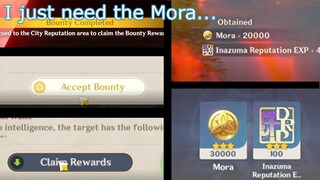 Doing Inazuma Reputation Missions for Mora | Genshin Impact