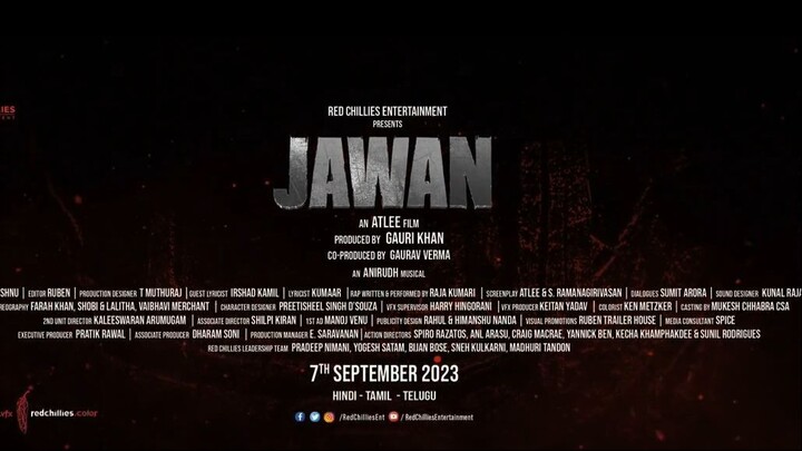 Jawan -Official Hindi Prevue -Shah Rukh Khan -Atlee -Nayanthara -Vijay Sethupath