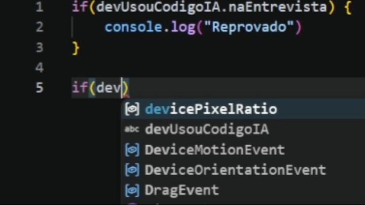 Programador usando IA em testes de Programação