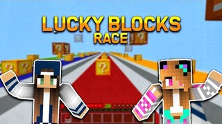 Minecraft PE Lucky Blocks Race (Tagalog)