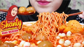 ASMR BAKSO ACI TEH @Shanty Denny KUAH MERCON PEDAS | ULUL ASMR MUKBANG INDONESIA