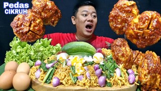 MAKAN BESAR ⁉️ MAKAN 7 PORSI MIE BANGLADES VIRAL TOPING BAWANG MERAH + BAKSO BOGEM HOT LAVA