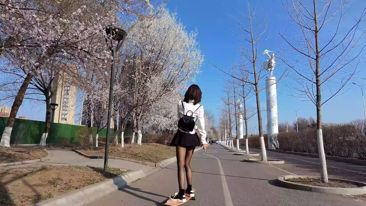 Do fishnet stockings go better with skateboarding?