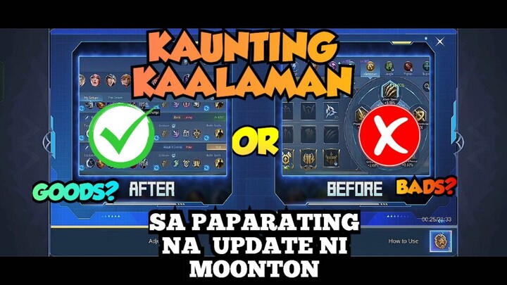 Nalalapit na ang bagong update ni moonton