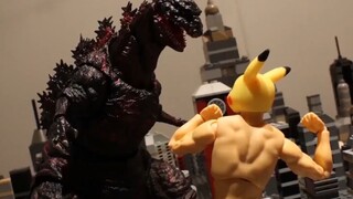 好家伙！魔鬼筋肉皮卡丘VS哥斯拉【定格动画 Pexachu VS Godzilla】