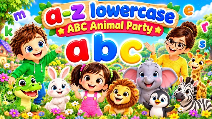 Animal Alphabet Song | Learn Lowercase a-z for Kids