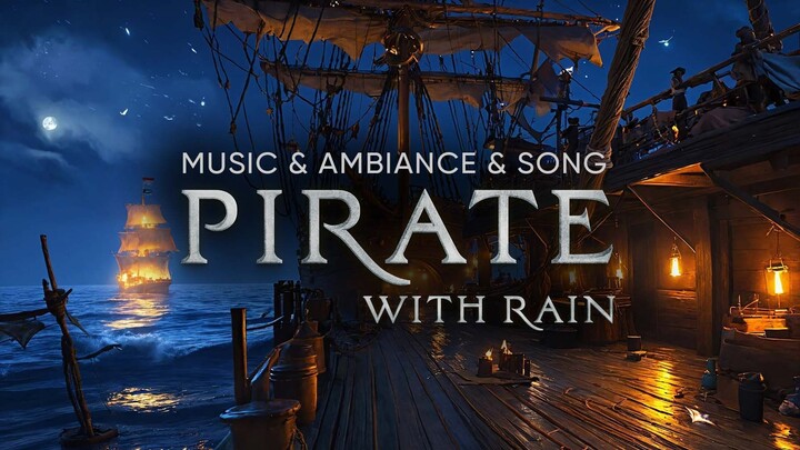 🏴‍☠️ Pirate Shanties with Rain | Sea Chanties and Ambiance for Boosting Confidence ⚓