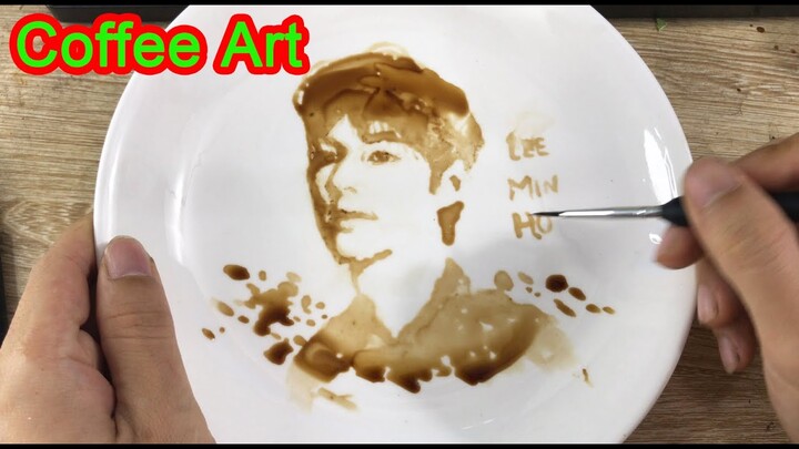 Lee Min Ho coffee drawing Originative TV