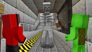 What if you Found Mutant Skeleton in Minecraft prison Maizen JJ & Mikey Nico Cash Smirky Cloudy