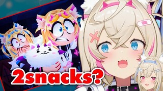 FuwaMoco Reacts To 2ManySnacks Animation of Them Playing Horror Game