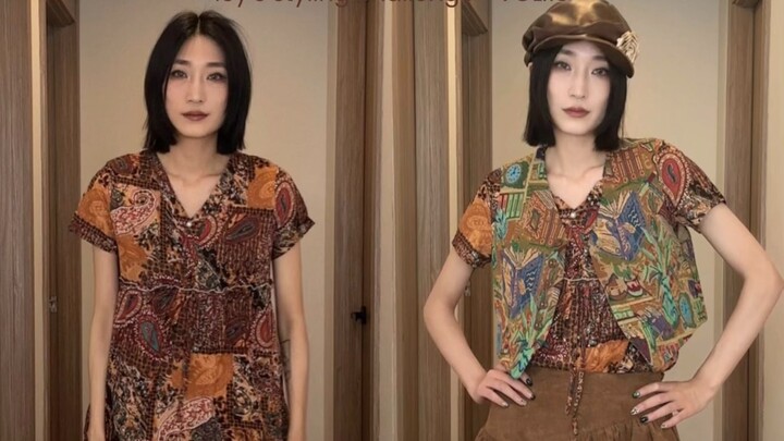 คุณยายแปลงโฉมเสื้อเชิ้ตลายดอกให้กลายเป็นลุควันพักร้อนสไตล์วินเทจ… ในสายตาของสไตลิสต์ไม่มีเสื้อผ้าแบบ