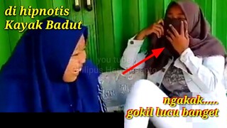 Detik detik remaja wanita lucu banget di Prank hipnotis