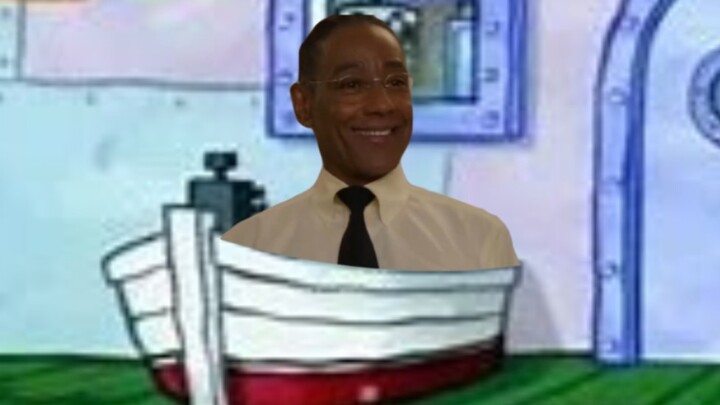 Uncle Fried Chicken meets Lalo at the Krusty Krab