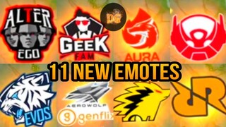 11 NEW BATTLE EMOTES in Mobile Legends