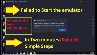 Tencent gaming buddy Failed to Start pubg solved 100% in 2 min