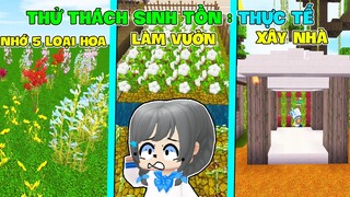 Mặp Doram '' THỬ THÁCH SINH TỒN THỰC TẾ '' Nhớ Tên Hoa - Xây Nhà Trong Mini World