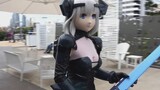 Miss KIGURUMI, mask and tights, go to the Comic Con, and the costumes and props are exquisite (new k