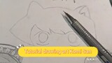 Tutorial Drawing  anime komi san memakai Grid. mampir ke tiktok ku skech_art.bnw