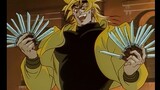 JOJO’s old OVA famous scene, Dio keeps throwing knives, Jotaro falls to the ground and pretends to b