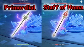 [Cyno] Staff of Homa VS Primordial Jade Winged Spear comparison