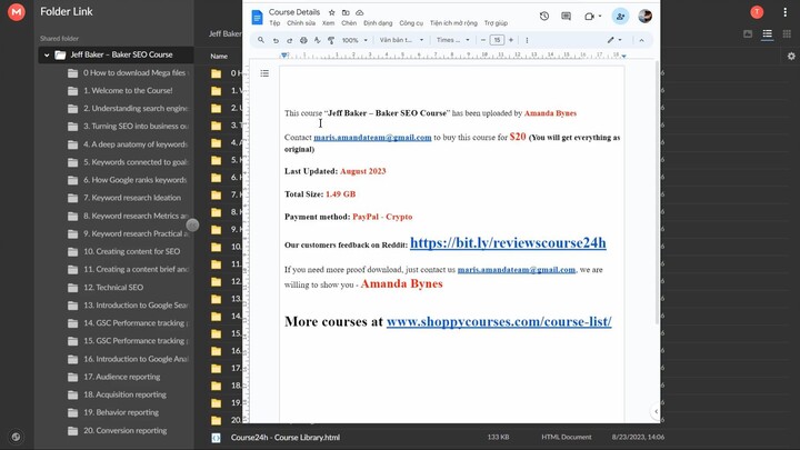 [$25] Jeff Baker – Baker SEO Course