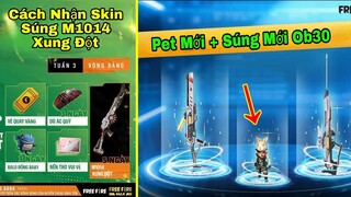 [Garena Free Fire]/Review Pet Mới Và Súng Mới Ob30,Cách Nhận Skin Súng M1014 Xung Đột