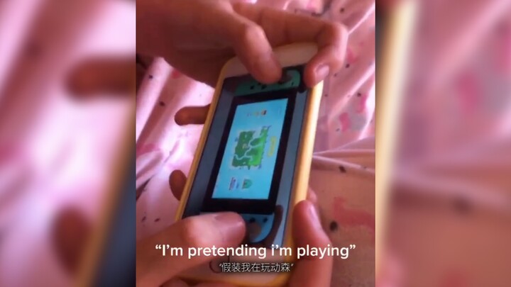 Seeing their little sister obsessed with Animal Crossing, watching videos while pretending she’s act