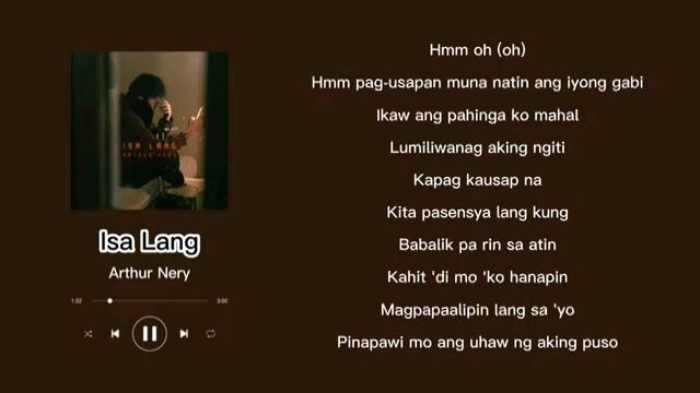 Isa Lang - Arthur Nery | Lyrics
